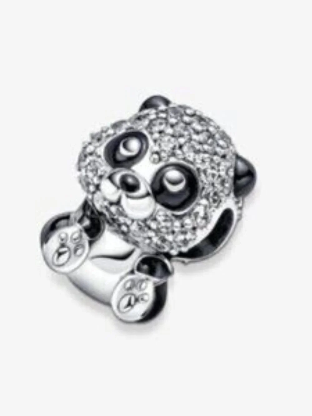 Pandora Black and Silver Sparkling Panda Charm